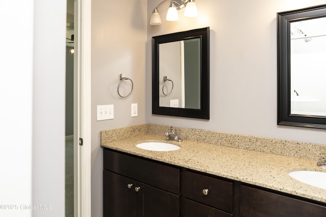 full bath featuring double vanity