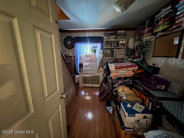 interior space featuring wood finished floors