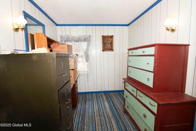 interior space featuring carpet
