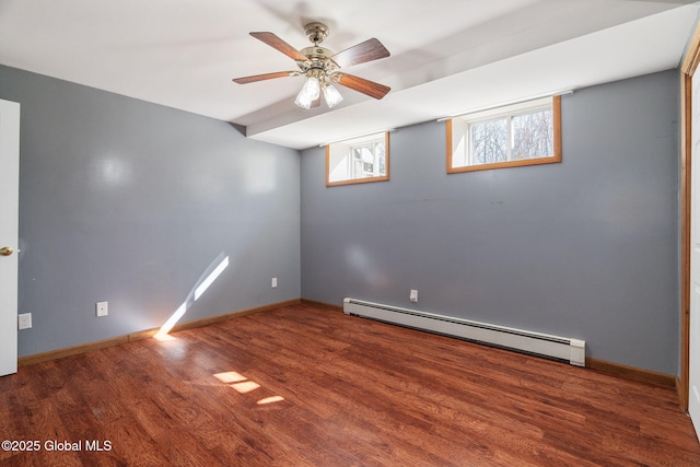 230 Zicha Rd, Esperance, NY 12092 - unfurnished room featuring baseboards, a baseboard radiator, and wood finished floors