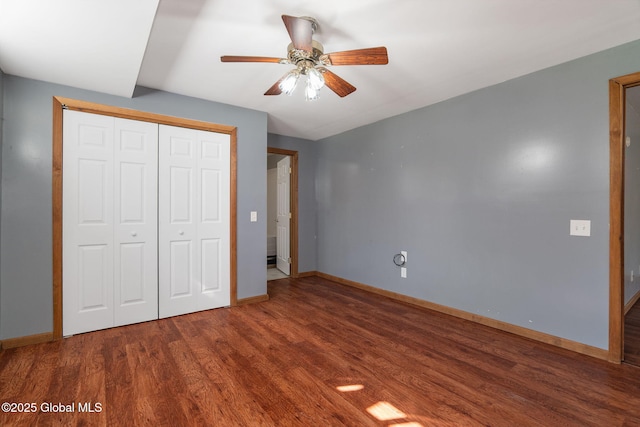 230 Zicha Rd, Esperance, NY 12092 - unfurnished bedroom with baseboards, wood finished floors, and a closet