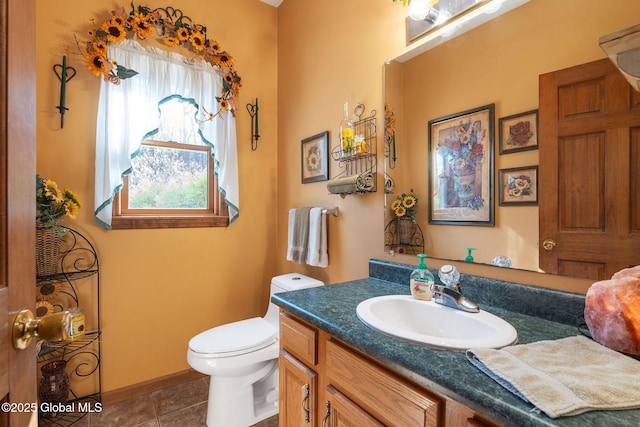 230 Zicha Rd, Esperance, NY 12092 - half bath featuring tile patterned floors, vanity, and toilet