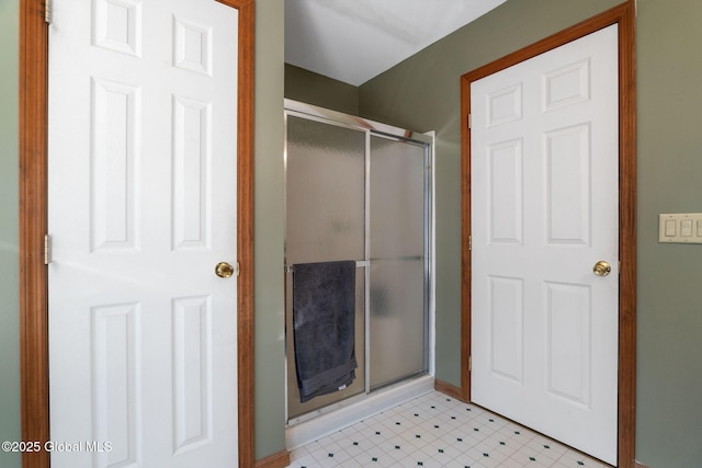 230 Zicha Rd, Esperance, NY 12092 - full bathroom featuring baseboards, tile patterned floors, and a stall shower