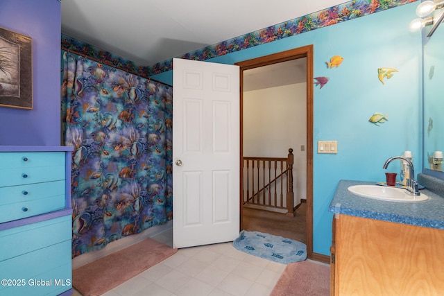 230 Zicha Rd, Esperance, NY 12092 - full bathroom featuring vanity, baseboards, and a shower with shower curtain