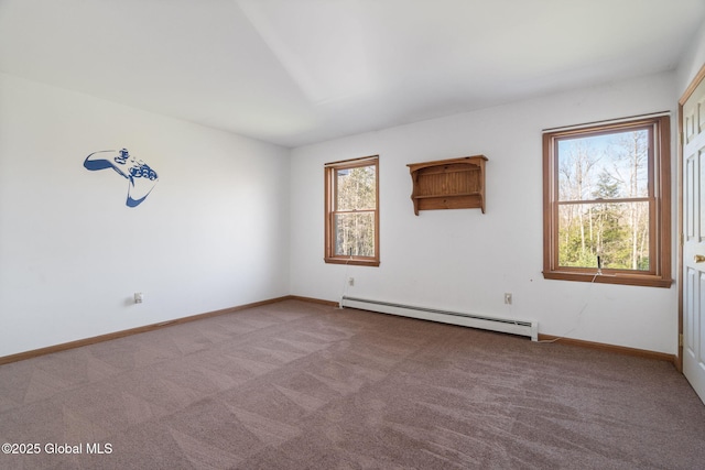 230 Zicha Rd, Esperance, NY 12092 - carpeted empty room with baseboards and a baseboard heating unit