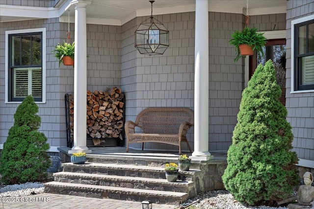 1 Joshua Rd, Saratoga Springs, NY 12866 - view of exterior entry with a porch