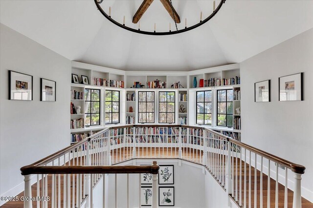 1 Joshua Rd, Saratoga Springs, NY 12866 - stairs with vaulted ceiling and baseboards