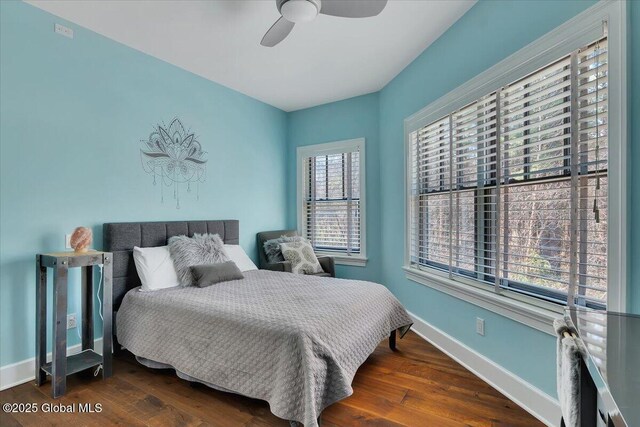 1 Joshua Rd, Saratoga Springs, NY 12866 - bedroom featuring ceiling fan, baseboards, and wood finished floors