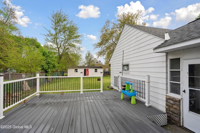 1094 Deforest St, Rotterdam, NY 12303 - wooden terrace with an outbuilding