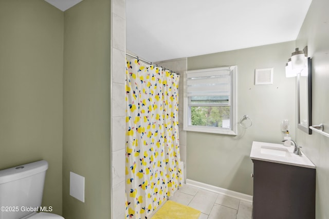 1094 Deforest St, Rotterdam, NY 12303 - full bath with tile patterned floors, vanity, a shower with shower curtain, toilet, and baseboards