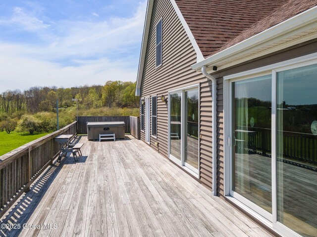 2694 State Route 10, Summit, NY 12175 - wooden terrace with a hot tub