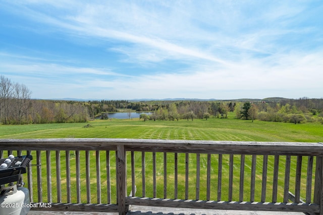 2694 State Route 10, Summit, NY 12175 - wooden deck featuring a water view and a lawn