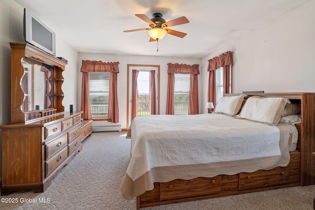 2694 State Route 10, Summit, NY 12175 - bedroom featuring light carpet and a ceiling fan