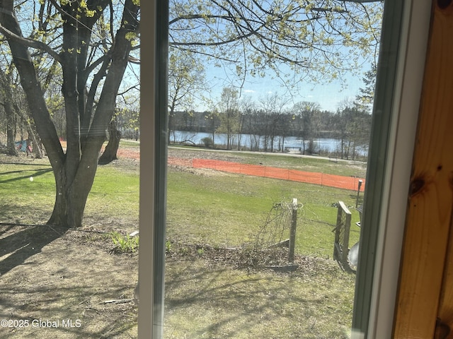 6 Riverview St, South Glens Falls, NY 12803 - view of yard featuring a water view