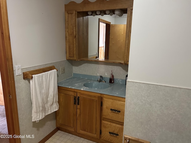6 Riverview St, South Glens Falls, NY 12803 - bathroom with tile patterned floors and vanity