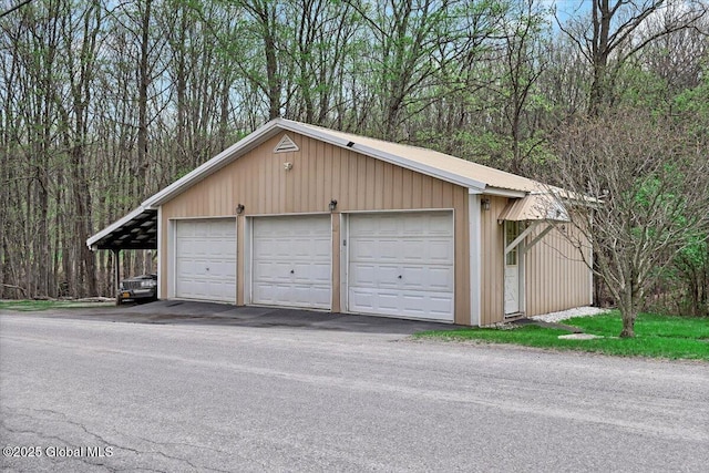 garage with a garage