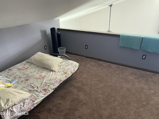 470 Middle Grove Rd, Greenfield, NY 12850 - bedroom featuring lofted ceiling and carpet flooring