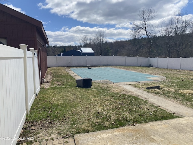 470 Middle Grove Rd, Greenfield, NY 12850 - view of pool featuring a lawn, a fenced backyard, and a fenced in pool