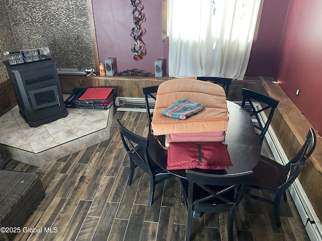 470 Middle Grove Rd, Greenfield, NY 12850 - dining space with wood finished floors