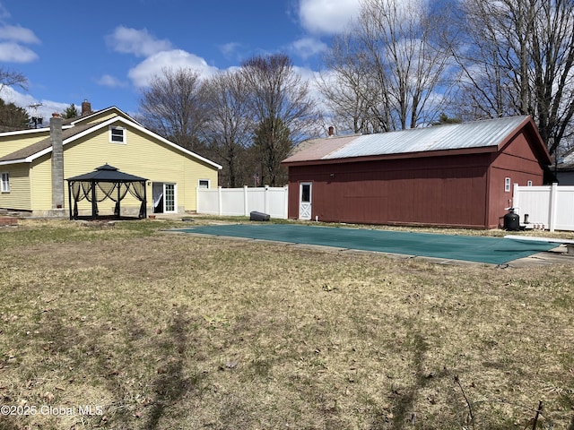 470 Middle Grove Rd, Greenfield, NY 12850 - view of pool with a gazebo, a yard, and fence