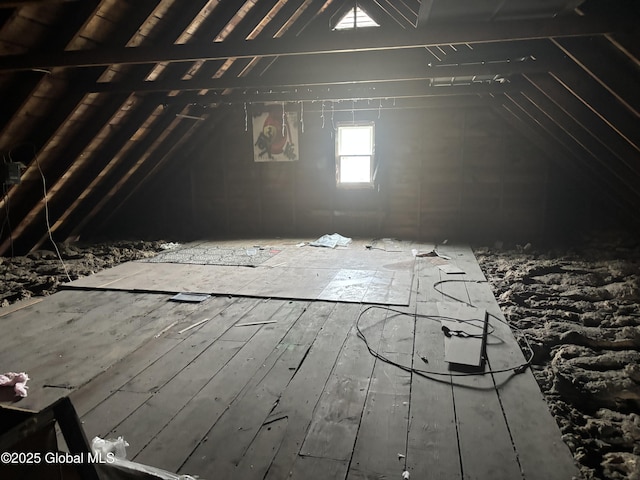 view of attic