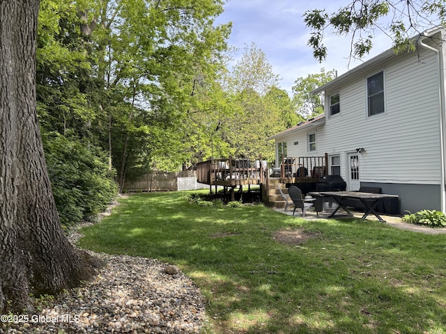 21 St Charles Pl, Saratoga Springs, NY 12866 - view of yard with a deck