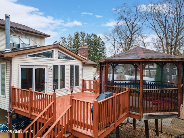 63 Pawling Ave, Mechanicville, NY 12118 - deck with a gazebo