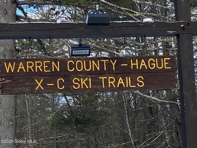 view of community sign