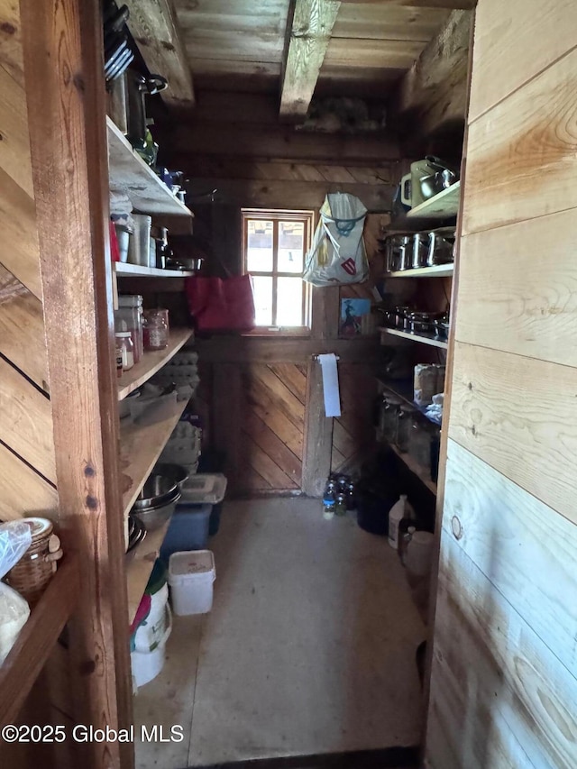 view of storage area