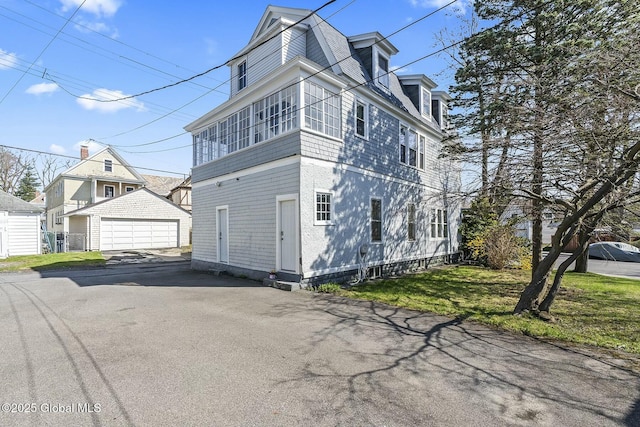1261-1263 The Plz, Schenectady, NY 12308 - view of side of property featuring an outdoor structure and a garage