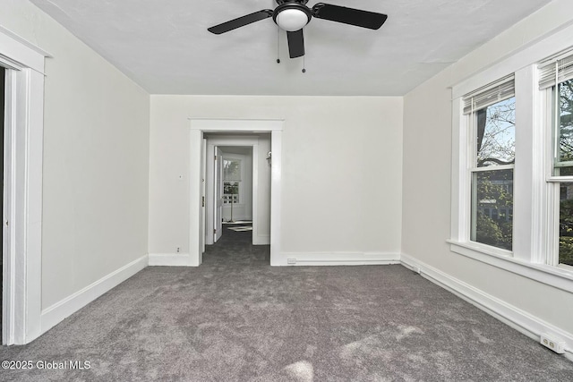 1261-1263 The Plz, Schenectady, NY 12308 - carpeted spare room featuring plenty of natural light, ceiling fan, and baseboards
