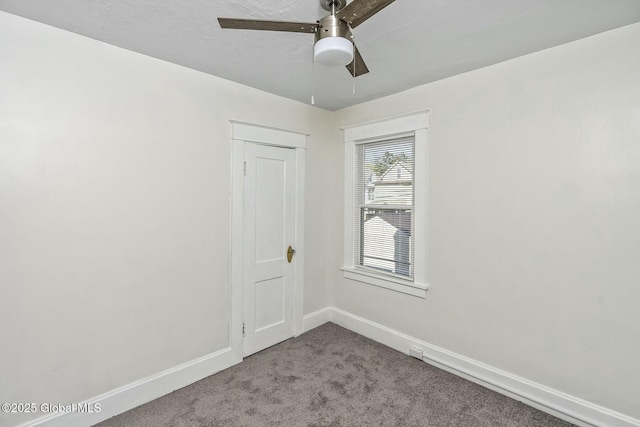 1261-1263 The Plz, Schenectady, NY 12308 - carpeted spare room with baseboards and a ceiling fan