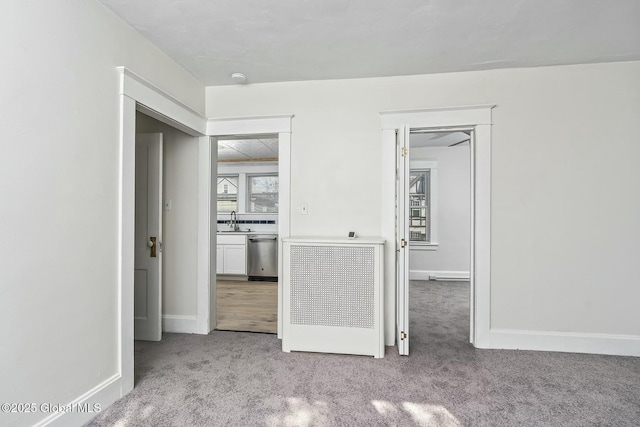 1261-1263 The Plz, Schenectady, NY 12308 - unfurnished bedroom with carpet flooring, a sink, and baseboards