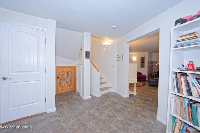 107 Wilderness Way, Stephentown, NY 12169 - stairway with tile patterned floors and baseboards