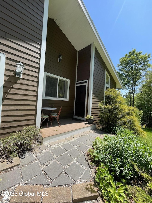 107 Wilderness Way, Stephentown, NY 12169 - doorway to property with a deck