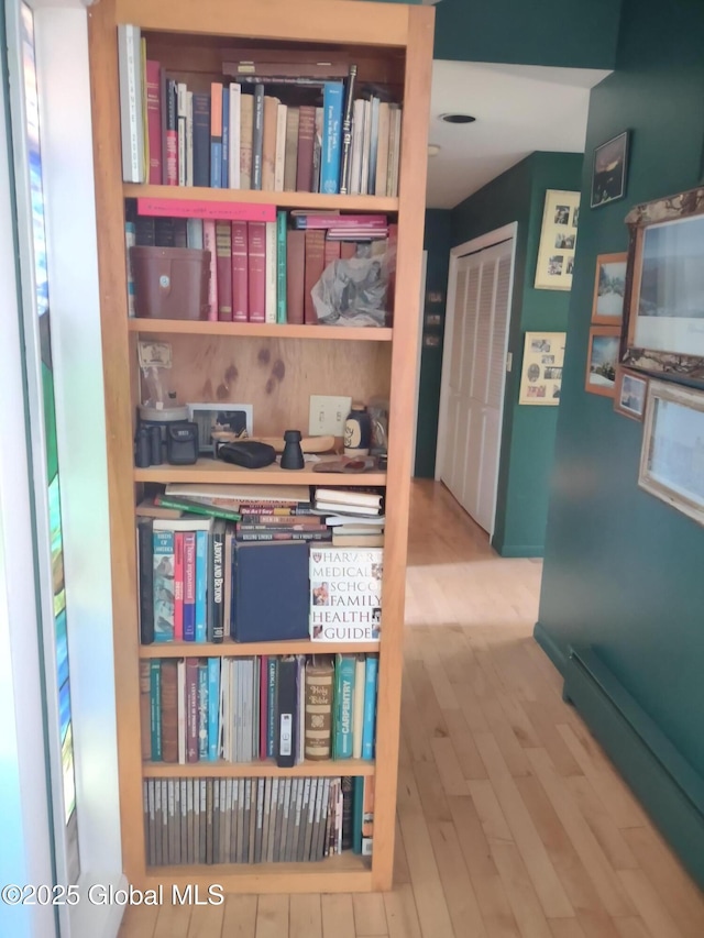 1486 County Highway 112, Caroga, NY 12032 - hall featuring a baseboard radiator and wood finished floors