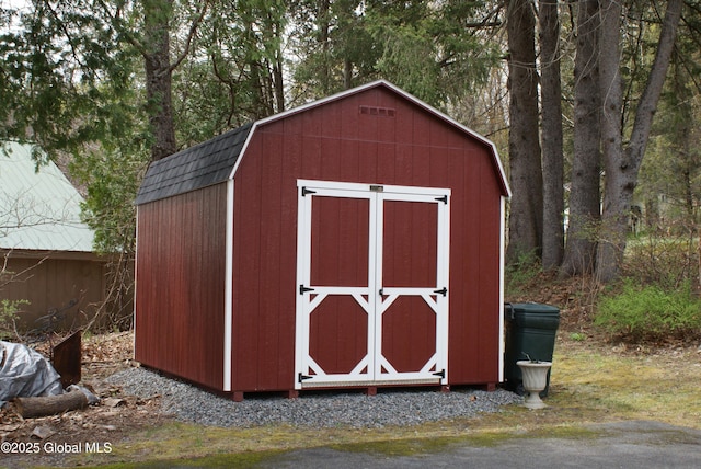 view of shed