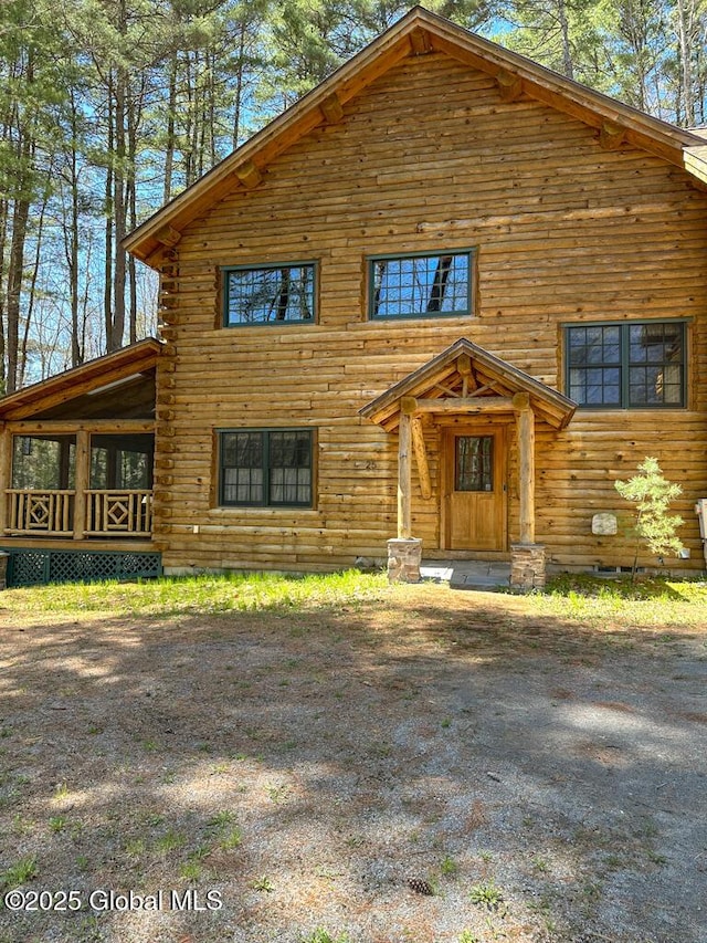25 Birch Dr, Bolton, NY 12824 - log-style house with log exterior