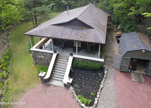 birds eye view of property
