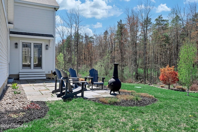 view of yard featuring a patio