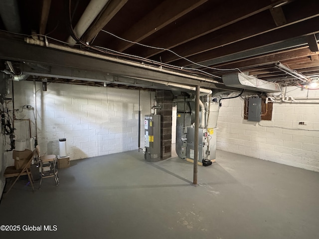 15 Campus View Dr, Colonie, NY 12211 - unfinished below grade area featuring water heater, electric panel, and heating unit