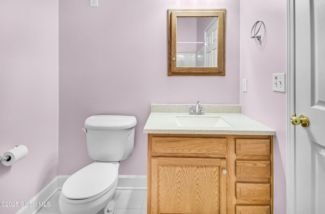 23 Jarose Pl, Clifton Park, NY 12065 - bathroom featuring toilet, vanity, and baseboards