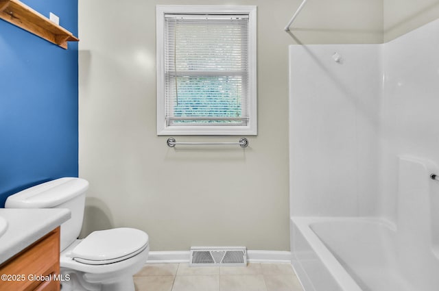 23 Jarose Pl, Clifton Park, NY 12065 - full bath featuring baseboards, vanity, tile patterned floors, toilet, and shower / tub combination
