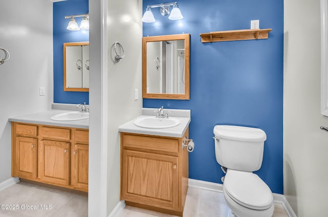 23 Jarose Pl, Clifton Park, NY 12065 - bathroom featuring vanity, toilet, tile patterned floors, and baseboards