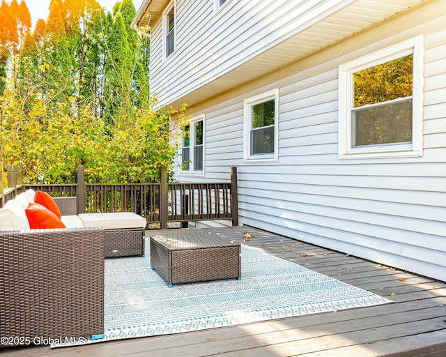 deck featuring an outdoor hangout area