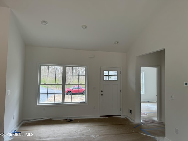 8 Wynnefield Dr, Moreau, NY 12803 - foyer with baseboards and vaulted ceiling