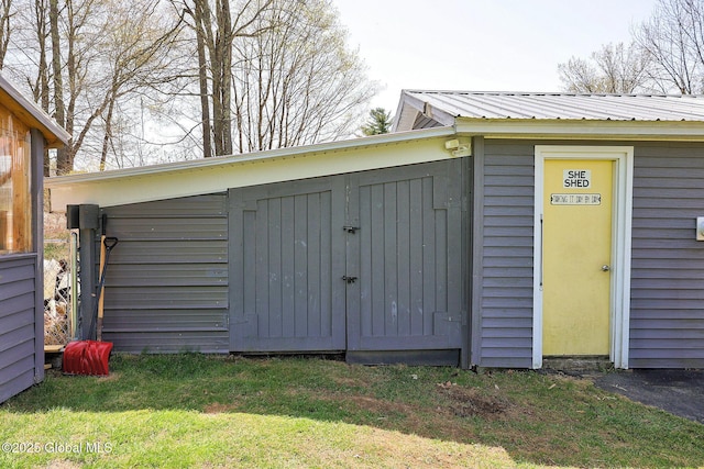 view of shed