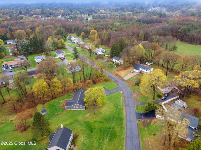 drone / aerial view with a residential view