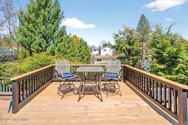 view of wooden deck