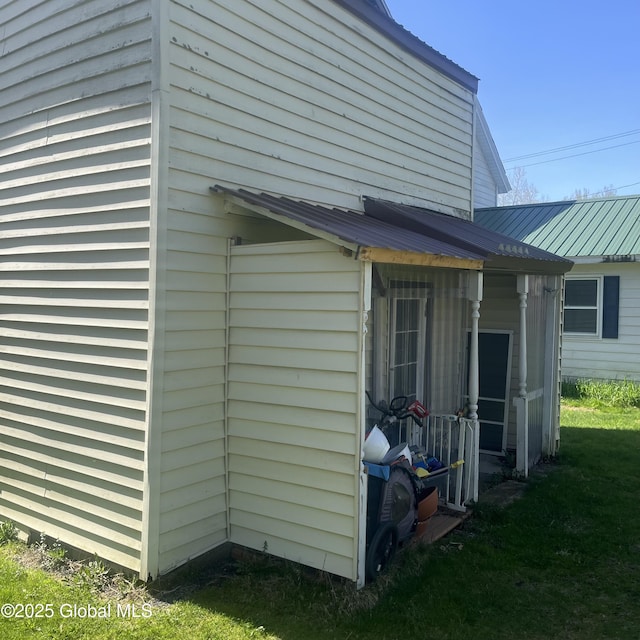21 Depot St, Greenwich, NY 12834 - view of side of home featuring a lawn